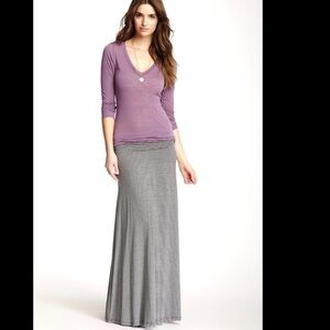 MAX STUDIO•striped maxi skirt